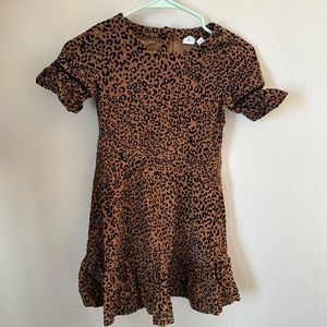 Gap kids Leopard print chord dress (never worn) 8-9